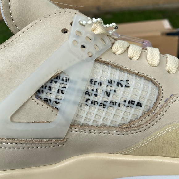 Off White Sail Jordan Retro 4 - Picture 8 of 15
